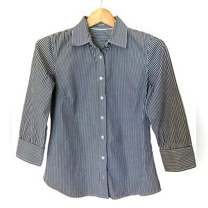 J. Crew Collection Striped Cotton Blouse
